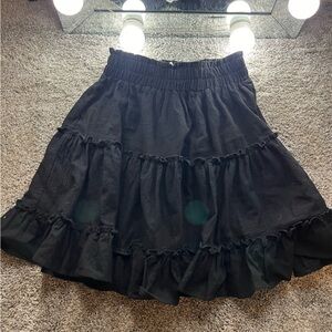 black ruffle skirt